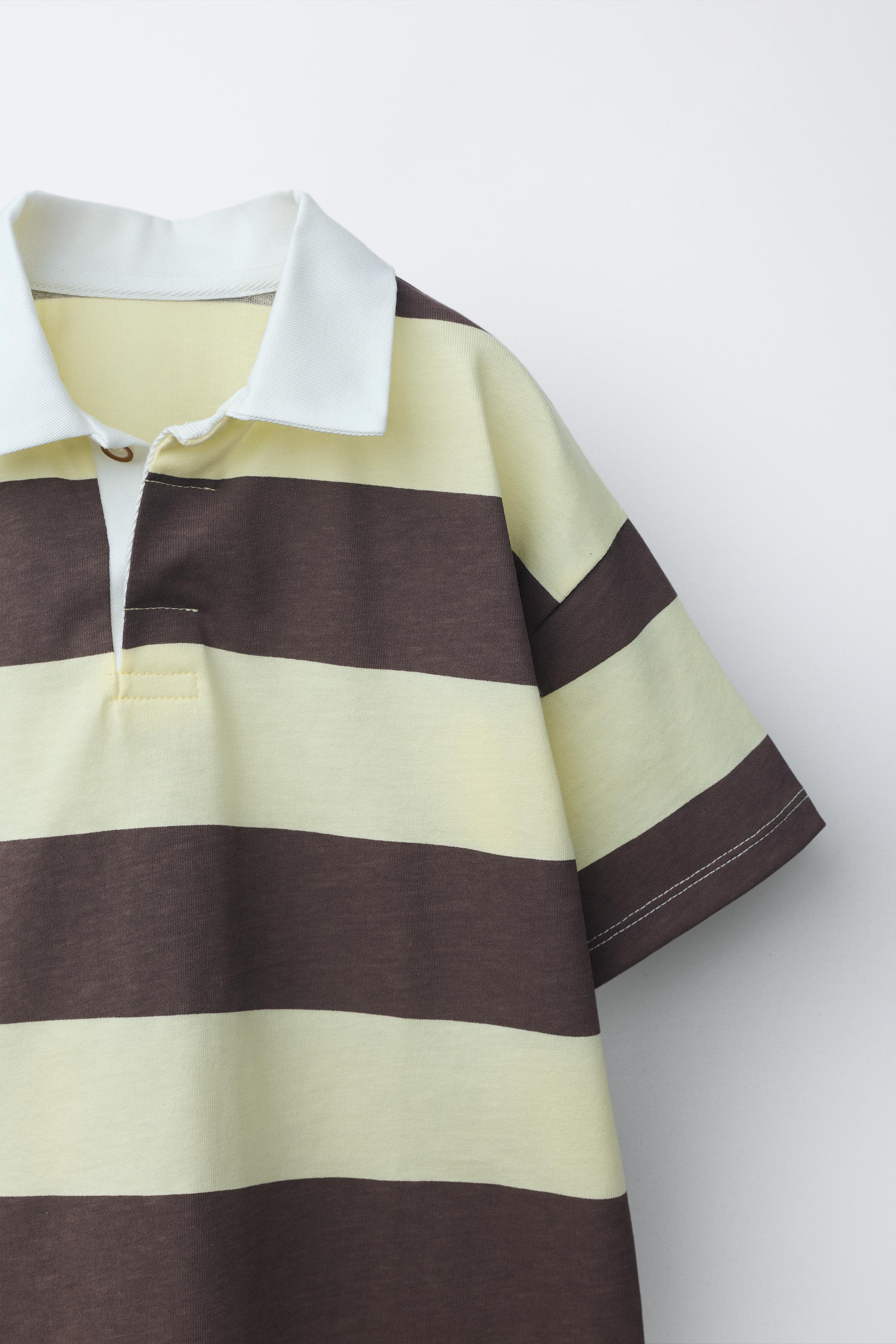 ENSEMBLE POLO À RAYURES ET BERMUDA